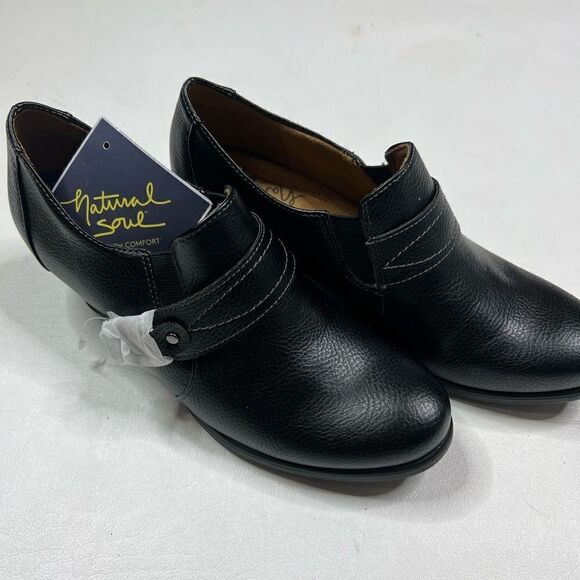 Natural Soul |  NWT Black Wedged 2 in Heal - Picture 1 of 7